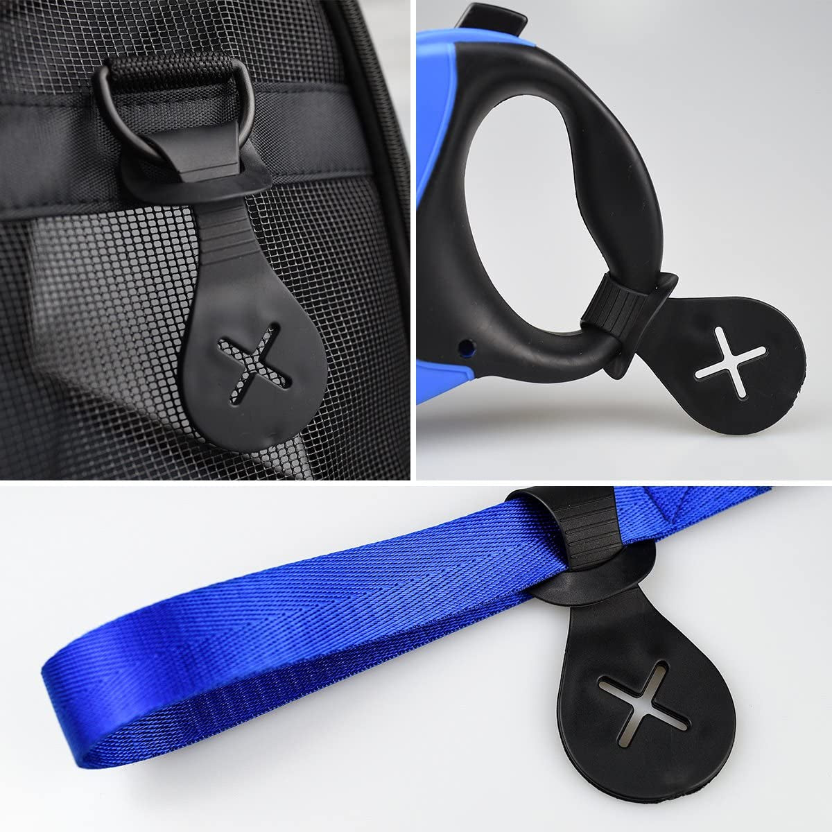 Dog Poop Bag Strong Holder, Leash Waste Bag Carrier, Bicycle Holder, Extra Thick, Black, 2 Pack.