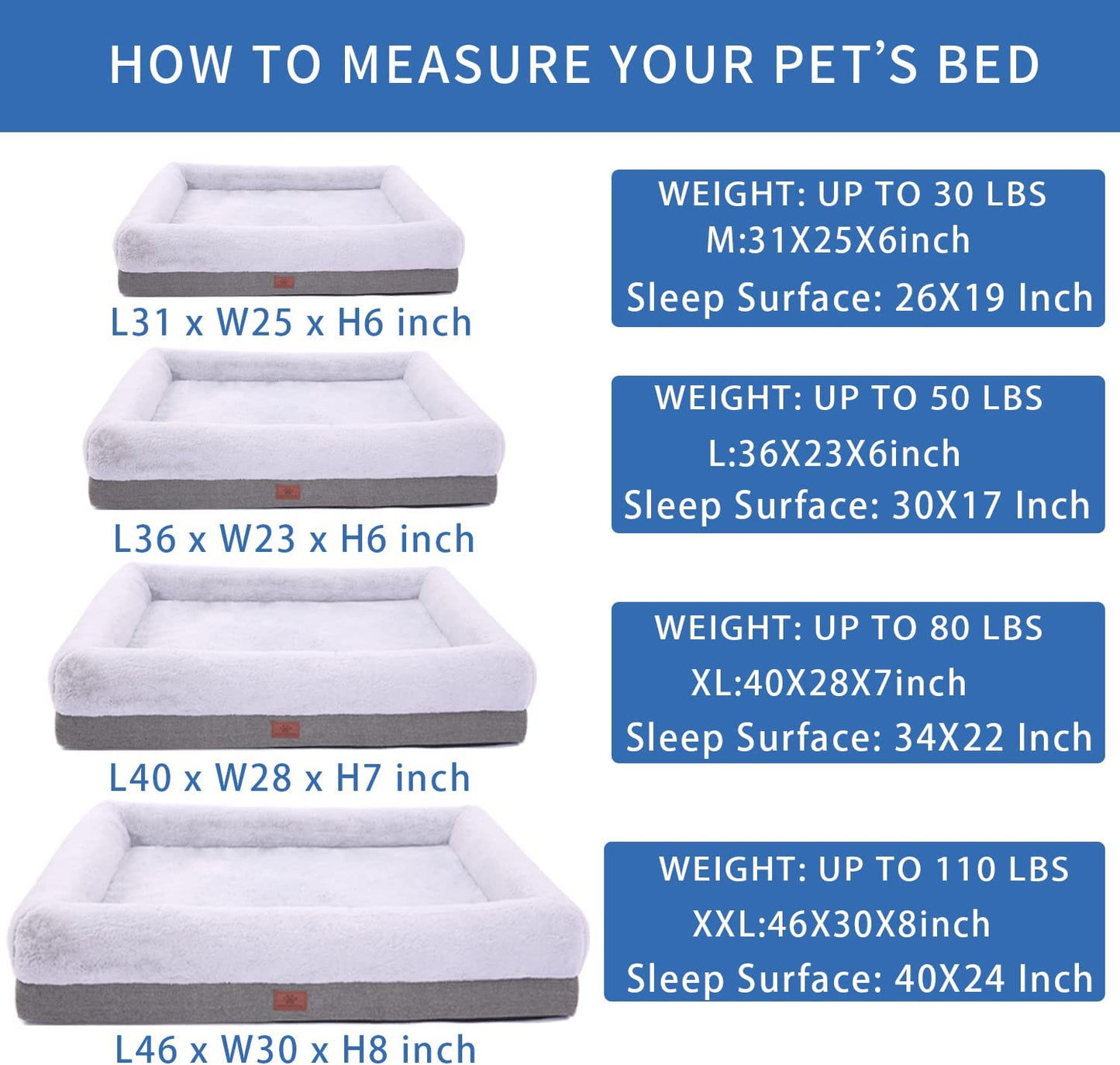 Orthopedic Dog Bed for Medium Dogs, Bolster Sides Dogs Sofa Bed with Removable Washable Cover & Non-Skid Bottom, Soft Pet Bed with Egg Foam Dog Couch for Sleeping, 31 X 25 Inch, Gray.