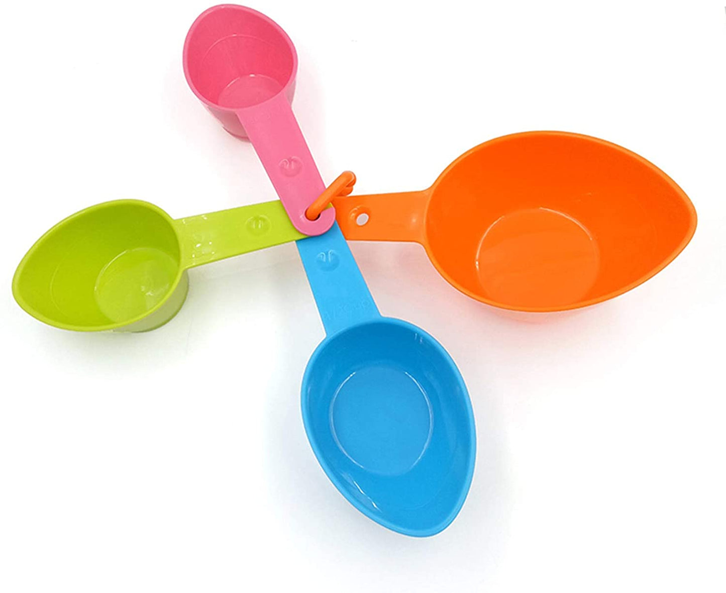 Dog Food Scoop Set of 4 - Plastic Measuring Cups for Dog, Cat and Bird Food (Random Color).