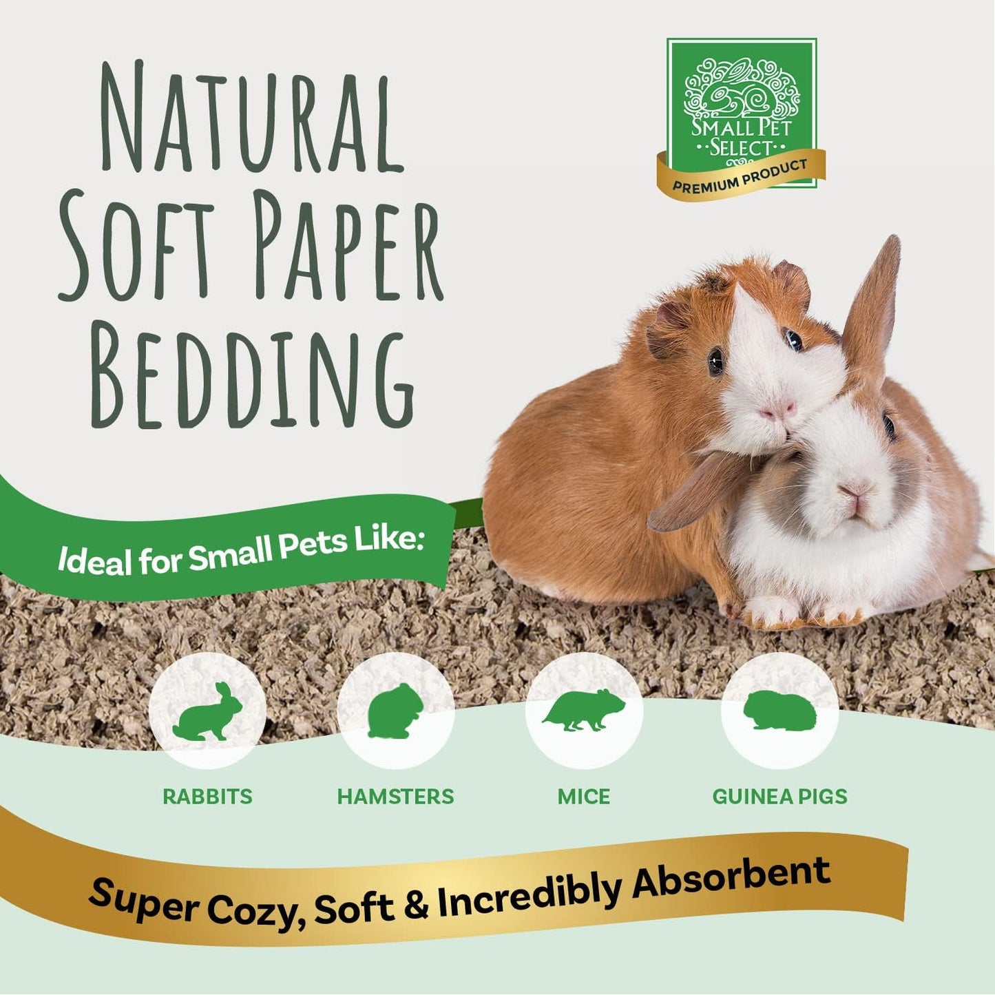 Natural Paper Bedding, Jumbo 178L, 2-Pack.