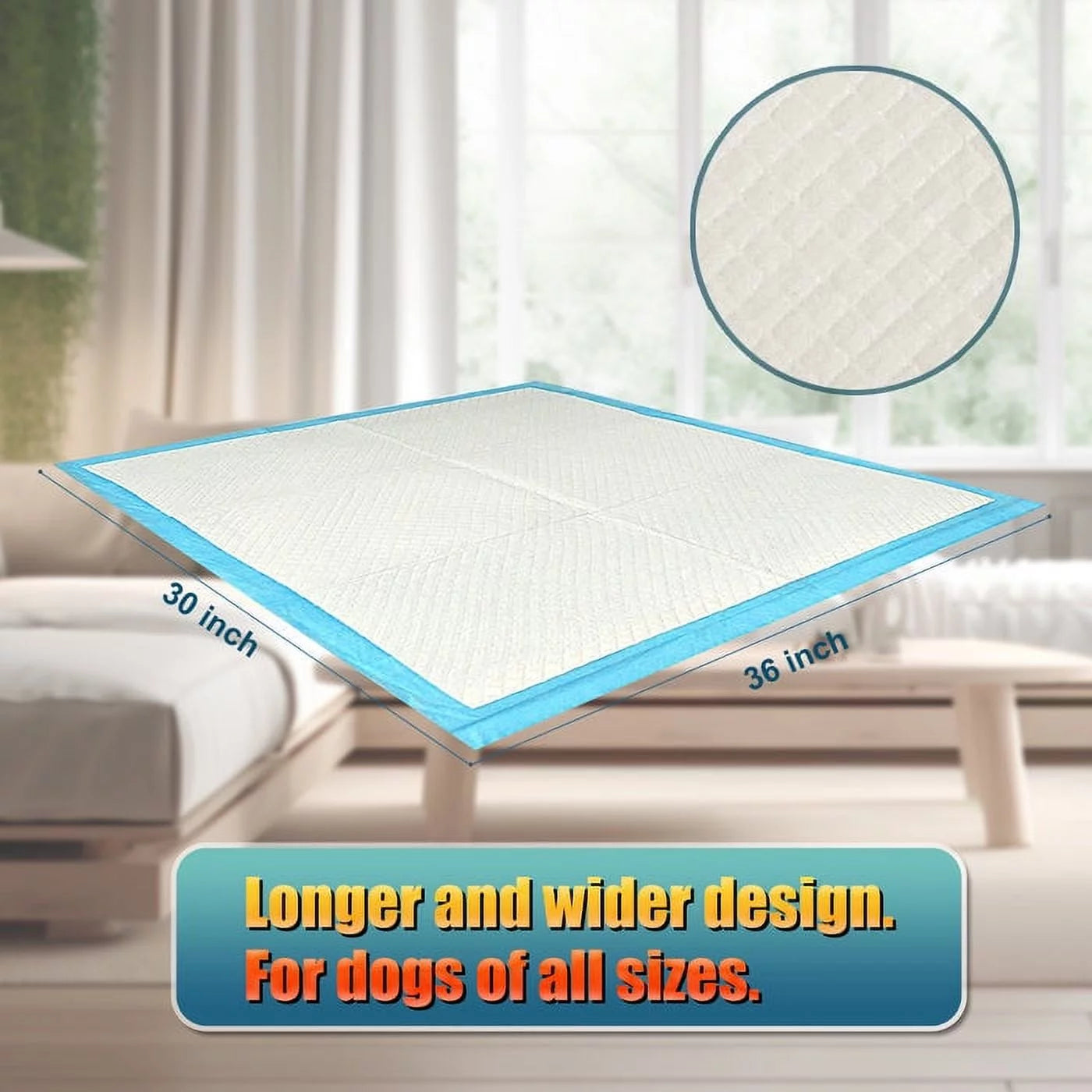 150 Count Medium ( M 30" X 36") Super Absorbent Dog and Puppy Training Pads, Pet Diaper Pee Pads.