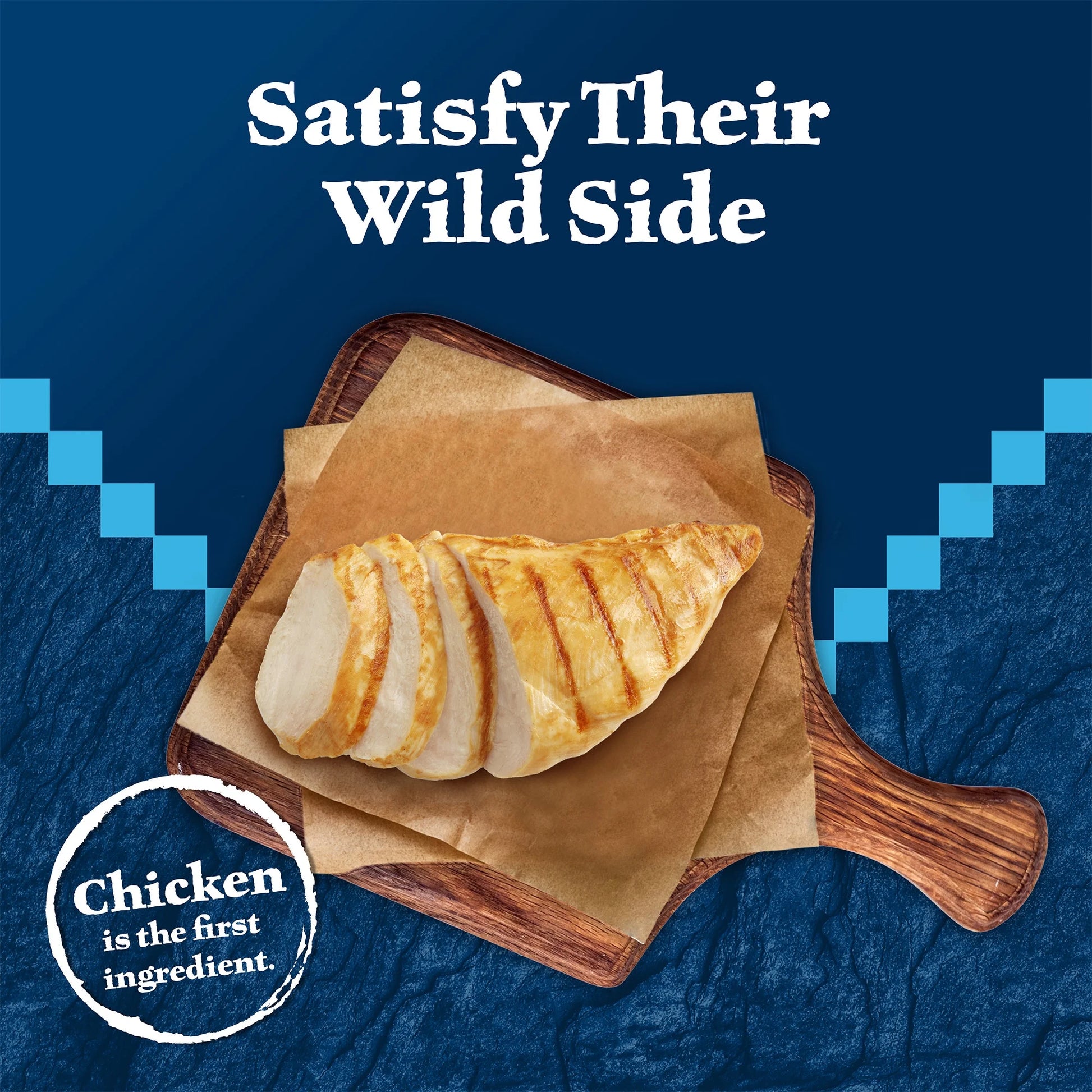 Wilderness Crunchy Dry Cat Treats, Natural & Grain-Free, Chicken, 12-Oz. Tub.