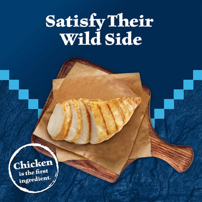 Wilderness Crunchy Dry Cat Treats, Natural & Grain-Free, Chicken, 12-Oz. Tub.