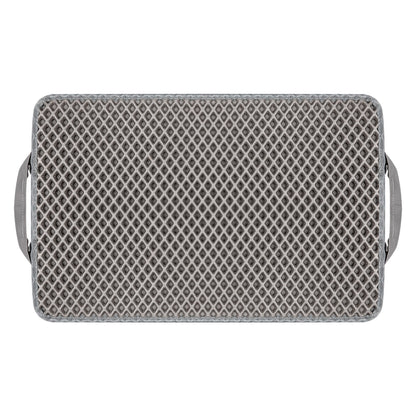 Double Layer anti Tracking Waterproof Cat Litter Trapping Mat Gray.