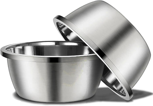 Stainless Steel Large Dog Bowl Set of 2, with 176 Oz (24Cup) High Capacity Metal Dog Food Bowls,Desirable Water and Food Bowls for Large, X-Large, and Giant Dogs,Heavy Duty, Bpa-Free.