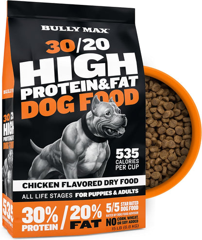 High Performance Premium Dry Dog Food for All Ages - High Protein Natural Puppy Food for Small & Large Breed Puppies & Adult Dogs, 15 Lb Bag.