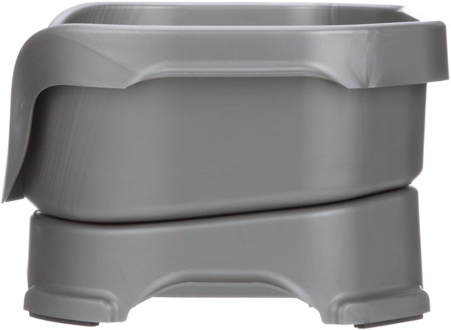 Neater Feeder Deluxe Mess Proof Dog Bowls Elevated for Small Breed – Made in USA – No Spill Raised Dog Food Bowl Stand – Stainless Steel Food and Water Bowl Set, Pet Feeding Station, Grey.