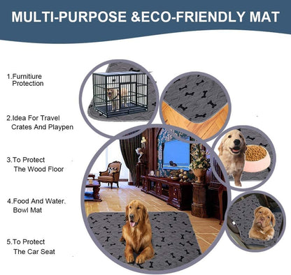 Washable Dog Pee Pads with Free Grooming Gloves,Non Slip Dog Mats with Great Urine Absorption,Reusable Puppy Pee Pads for Whelping,Potty,Training,Playpen.