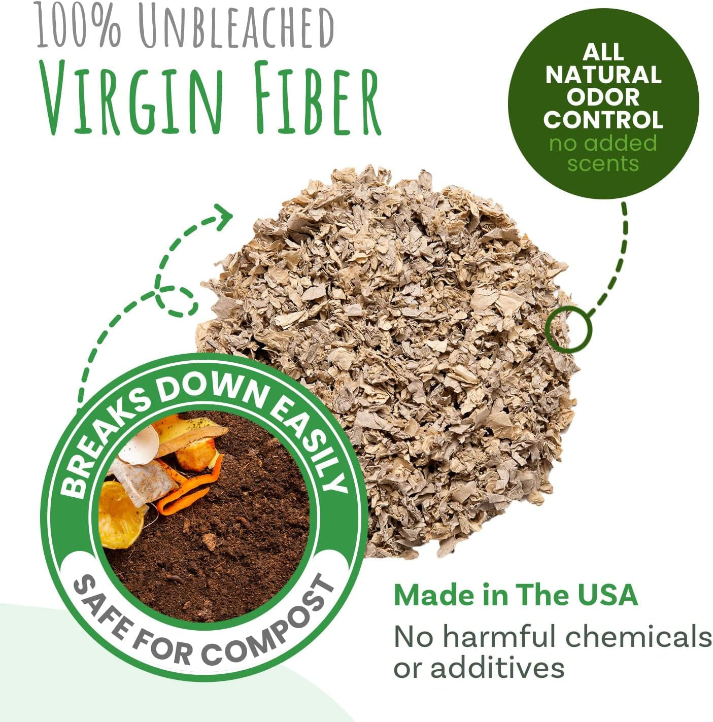 Natural Paper Bedding, Jumbo 178L, 2-Pack.