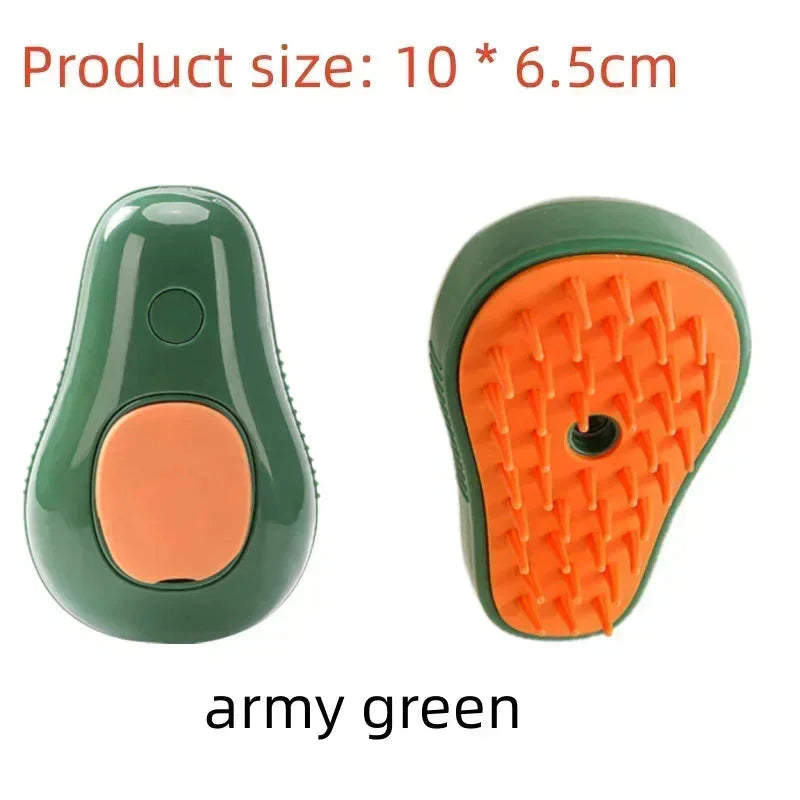 Electric Cat Steam Brush – 3-In-1 Pet Grooming Comb with Water Spray for Cats and Dogs, USB Rechargeable.