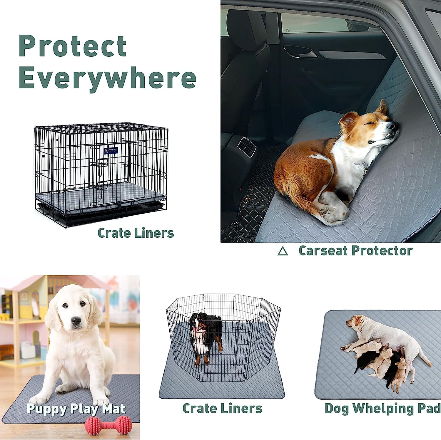 Reusable Washable Pee Pads for Dogs Large/Extra Large 36'' X 41'' 2 Pack, Absorbent Pet Puppy Dog Training Pads Non-Slip, Waterproof Whelping Potty Pads for Dogs Leak-Proof.