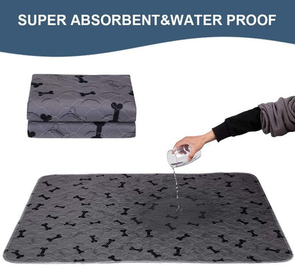 Washable Dog Pee Pads with Free Grooming Gloves,Non Slip Dog Mats with Great Urine Absorption,Reusable Puppy Pee Pads for Whelping,Potty,Training,Playpen.