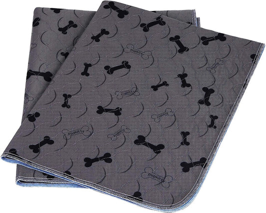 Washable Dog Pee Pads with Free Grooming Gloves,Non Slip Dog Mats with Great Urine Absorption,Reusable Puppy Pee Pads for Whelping,Potty,Training,Playpen.