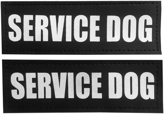 Dog Patches for Service Dogs, Reflective and Removable Dog Tags for Service Vest Dog Harness.