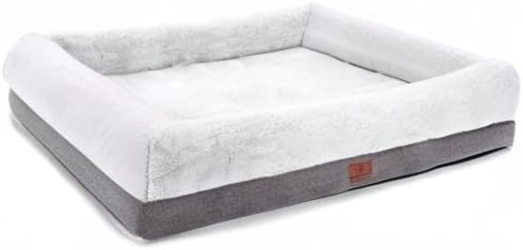 Orthopedic Dog Bed for Medium Dogs, Bolster Sides Dogs Sofa Bed with Removable Washable Cover & Non-Skid Bottom, Soft Pet Bed with Egg Foam Dog Couch for Sleeping, 31 X 25 Inch, Gray.
