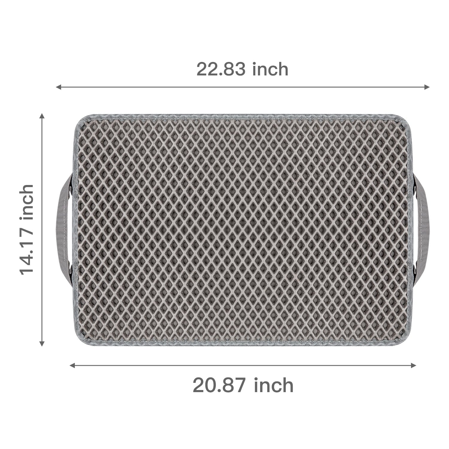 Double Layer anti Tracking Waterproof Cat Litter Trapping Mat Gray.