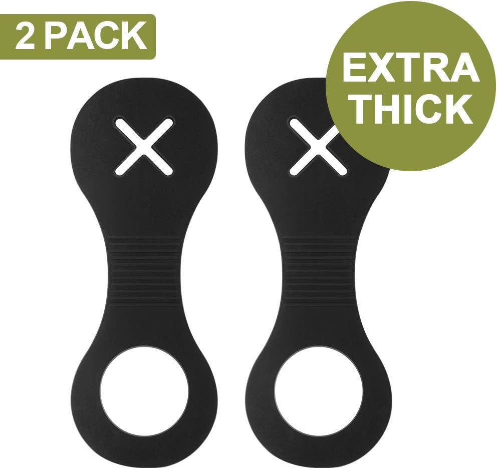 Dog Poop Bag Strong Holder, Leash Waste Bag Carrier, Bicycle Holder, Extra Thick, Black, 2 Pack.