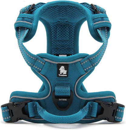 Truelove Adjustable No-Pull Dog Harness Reflective Pup Vest Harnesses Comfortable Control Brilliant Colors Tlh5651(Blue,Xs).