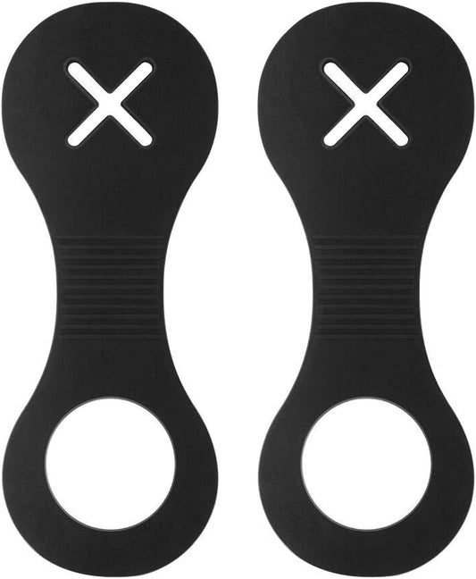 Dog Poop Bag Strong Holder, Leash Waste Bag Carrier, Bicycle Holder, Extra Thick, Black, 2 Pack.