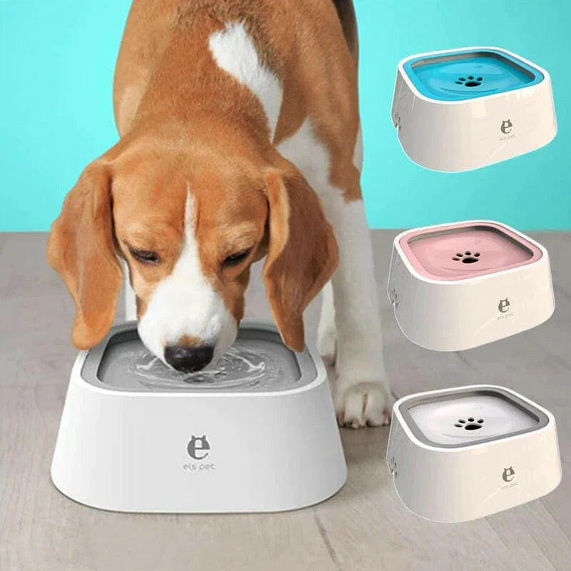 Dog Drinking Water Bowl with Floating Design - Non-Wetting, Non-Skid, Large Capacity.